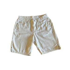 Riders by Lee Vintage Beige Twill Jeans Shorts Size 12 High Waist